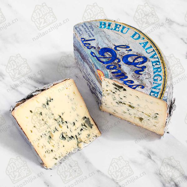 奶酪之家 奥弗涅蓝纹奶酪（AOP）-（ d'Auvergne AOP Blue Cheese）半切图